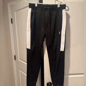 Polo by Ralph Lauren Black and White Joggers with Sporty Design